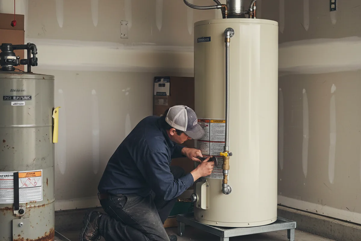 Water heater and shutoff valve replacement in Trumbauersville